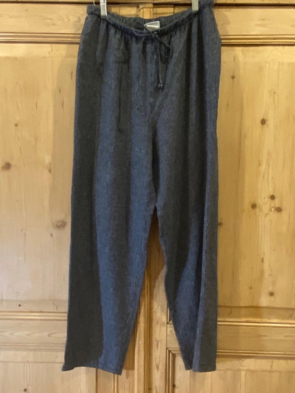 Hot Cotton By Marc Ware Cotton Linen Blend Pants Black & White Size Medium